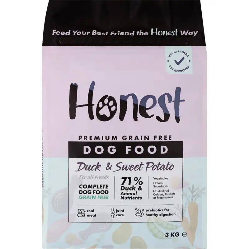 Honest Duck & Sweet Potato | Grain-Free Dry Dog Food Front