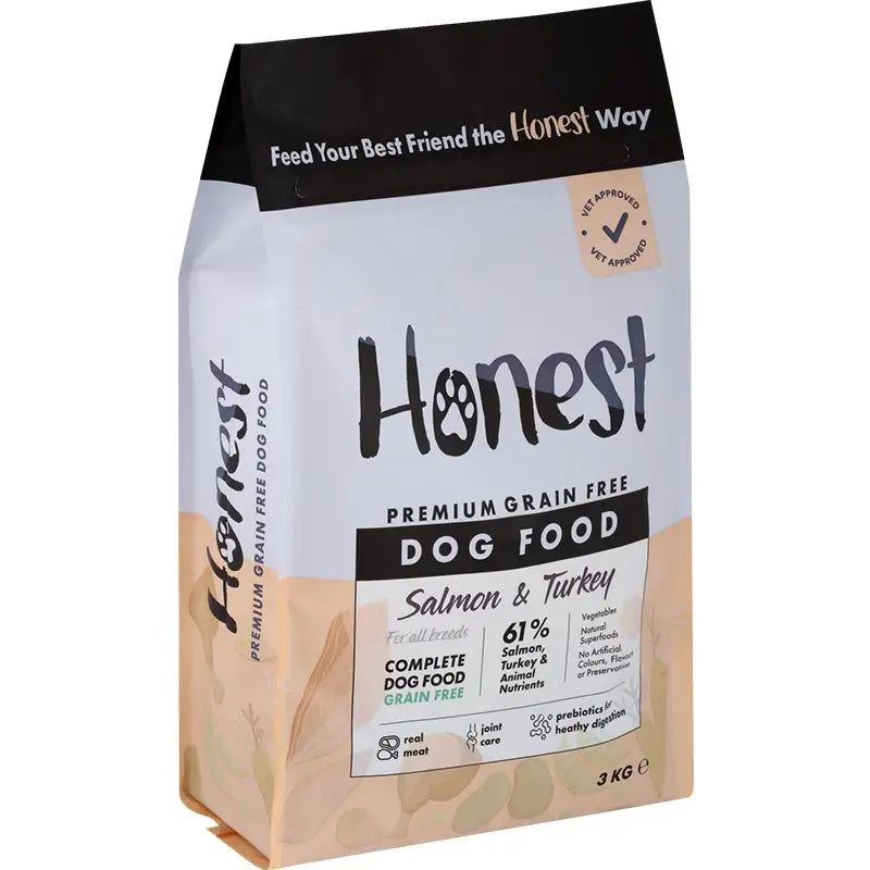 Honest pet collective Salmon & Turkey | Grain-Free Dry Dog Food angle